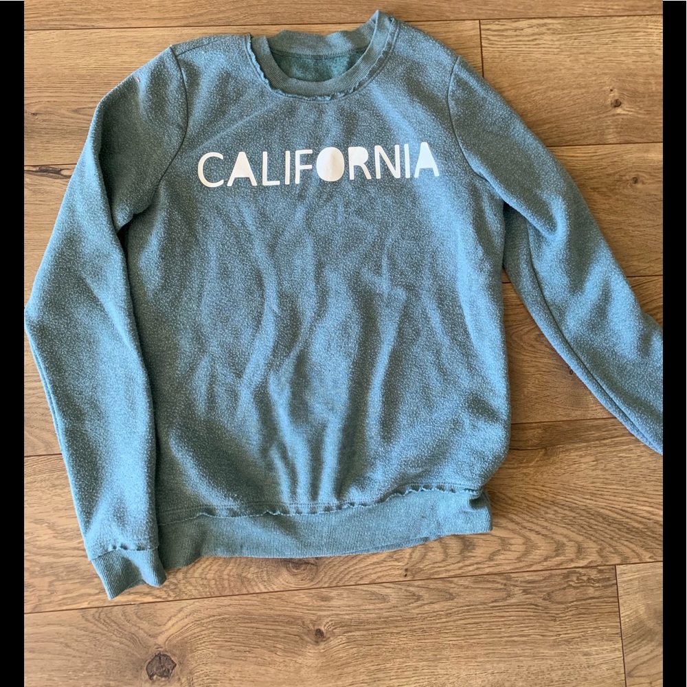 California sweatshirt-distressed green size XS